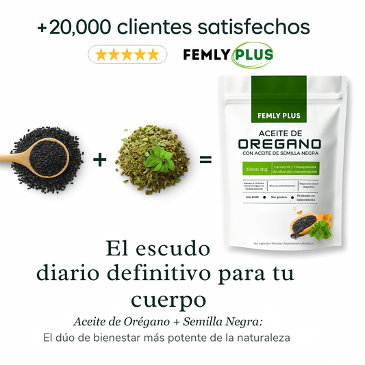 Aceite de orégano con semilla negra