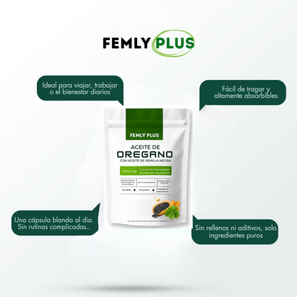 Aceite de orégano con semilla negra