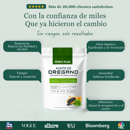 Aceite de orégano con semilla negra