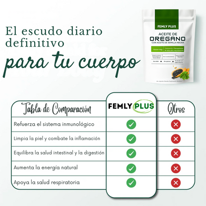 Aceite de orégano con semilla negra